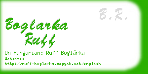 boglarka ruff business card